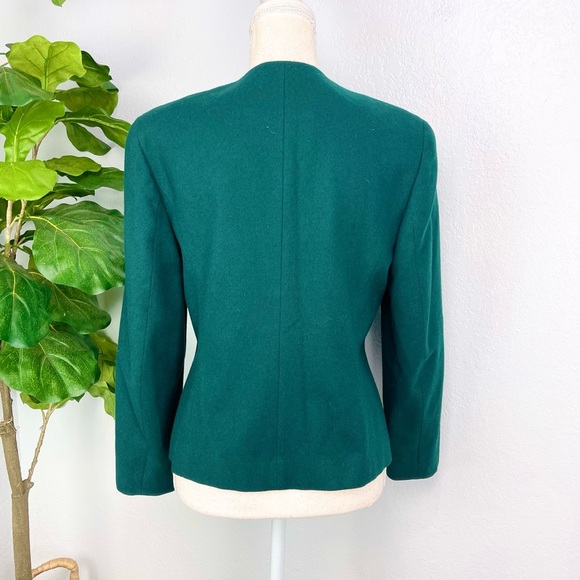 Vintage Pendleton Pine Green Wool Double Breasted Short Style Coat Jacket - Picture 9 of 9